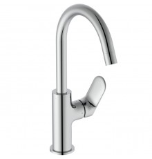 Ideal Standard Ceralife O Смеситель для раковины, на 1 отв., H21.5см., с поворотным изливом, с донным клапаном, цвет: хром. BE016AA