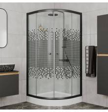 Душевой уголок Bauedge Bau Dream SB0005B 90x90, с поддоном, профиль черный матовый