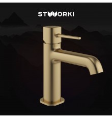 Смеситель для раковины STWORKI Эстерсунд S31010GM, матовое золото