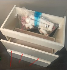 SaleRocaZRU9302708 Debba Тумба под умывальник напольная, 585х707х356 мм, 2 ящика, Белый глянец SaleZRU9302708_1095