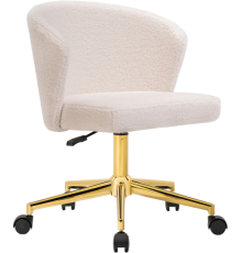 Компьютерное кресло Woodville Lika white teddy