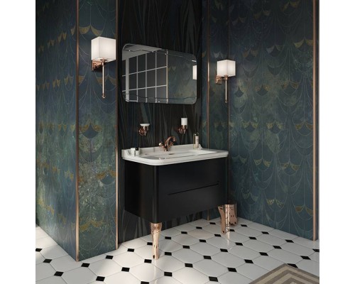 Kerasan Waldorf Комплект подвесной мебели 100см, с 2-мя ящиками, цвет: черный матовый. 4142K1bi/cr*1, 925531 Kerasan Waldorf Комплект подвесной мебели 100см, с 2-мя ящиками, цвет: черный матовый. 4142K1bi/cr*1, 925531