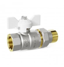 Шаровой кран LD Pride 47.20.В-ГШ.Б (white), 3/4" ВРx3/4" НР