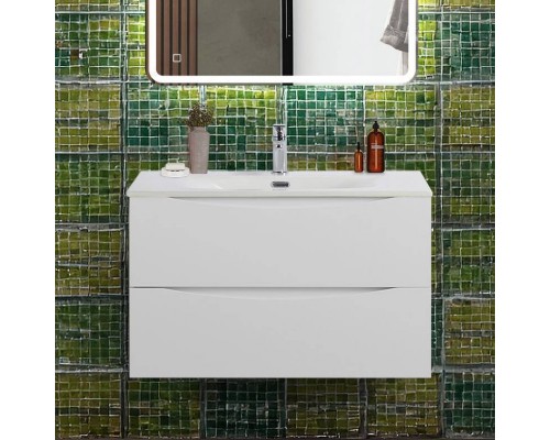 Тумба под раковину BelBagno Marino-cer-n 80 подвесная, bianco lucido