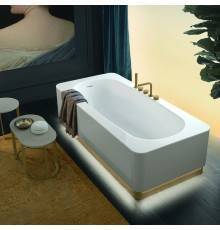 Milldue Editio Tailor Ванна 195х90х52см., отдельностоящая, с подсветкой, Ceramilux, цок мат золото, цвет панелей глянц Nuvola, цвет: белый. 7780.118.330.LED.Dx