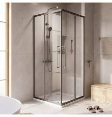 Душевой уголок Cezares Relax RELAX-304-A-2-80-C-GM 80x80, профиль оружейная сталь