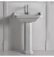 Kerasan Waldorf Раковина 80х55 см, 1 отв., с пьедесталом, керамическая, цвет: белый/хром. 4141K1bi/cr*1,  417001