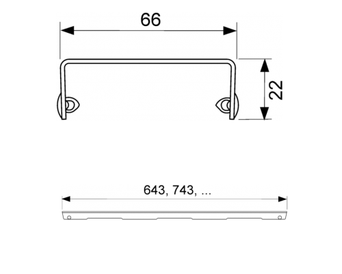 TECEdrainlinе Решетка organic, 800 мм, цвет: сталь, матовая. 600861