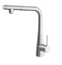 AQM9902BN Cucina Смеситель для кухни с выдвижным L-образным изливом, никель шлифованный AQM9902BN