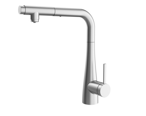 AQM9902BN Cucina Смеситель для кухни с выдвижным L-образным изливом, никель шлифованный AQM9902BN