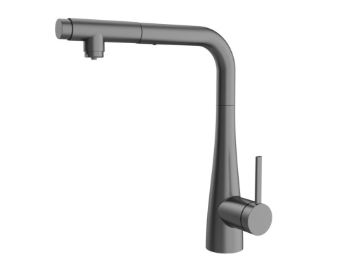 AQM9902GM Cucina Смеситель для кухни с выдвижным L-образным изливом, металл AQM9902GM