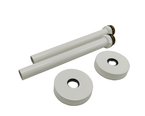 Комплект трубок SR Rubinetterie 15х1,0 с наружной резьбой 1/2х15 с круглыми отражателями, цвет белый A491-1500VE15