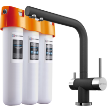 Комплект Смеситель Omoikiri Nagano BL черный + Фильтр Pure Drop Lite