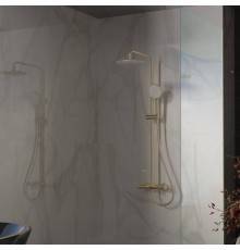 Душевая стойка Vincea Rondo VSFS-1R1BG с изливом, брашированное золото
