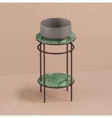 Artceram Vogue Металлическая структура Oslash;44хh72,5см, напольная,  с раковиной, с мраморной столешницей и полочкой, цвет: moka/tortora. ACA058 56,  COL004 40 00,  TFA011 93,  TFA012 93