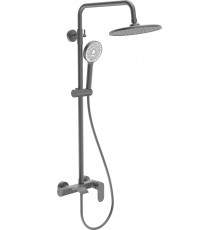 Душевая стойка STWORKI Вестфолл W1H306-Grey, воронёная сталь