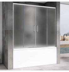 Шторка на ванну Abber Schwarzer Diamant AG57170M 170x140, профиль хром, стекло матовое