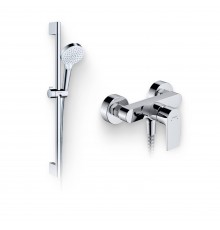 Душевой комплект Смеситель для душа Hansgrohe Rebris E 72650000 хром + Гарнитур Crometta 1jet 900 26537400