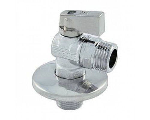 Угловой кран резьба Tiemme Н/Н 1/2 X3/4 с хромированной ручкой-рычагом. 2950019 Угловой кран резьба Tiemme Н/Н 1/2 X3/4 с хромированной ручкой-рычагом. 2950019