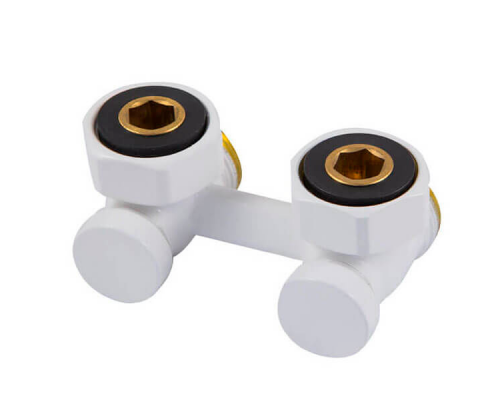 Узел подключения Schlosser G 3/4 x 3/4 D=50мм, угловой, Белый 600700023 Узел подключения Schlosser G 3/4 x 3/4 D=50мм, угловой, Белый 600700023