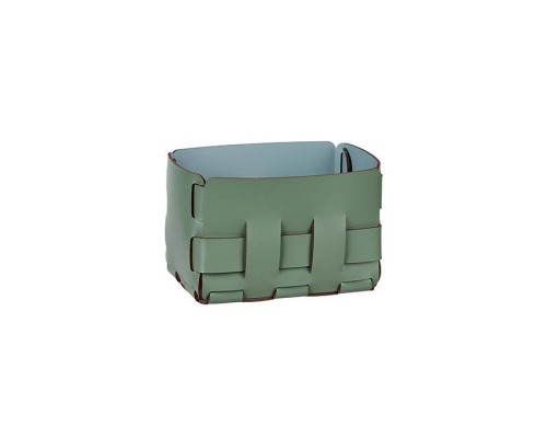 ADJ Корзинка Mini Bottega, 12x19xH13 см., цвет: эвкалипт/небесный. 1012.60/50