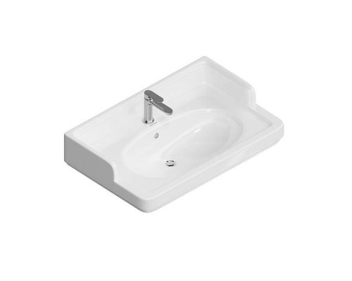Kerama Marazzi Pompei Раковина 80х50х26.5см., подвесная, мебельная, 1 отв., с переливом, цвет: белый глянцевый. PO.wb.80
