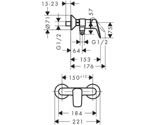 Hansgrohe Logis, Смеситель для душа, Цвет: хром. 71600000 Hansgrohe Logis, Смеситель для душа, Цвет: хром. 71600000