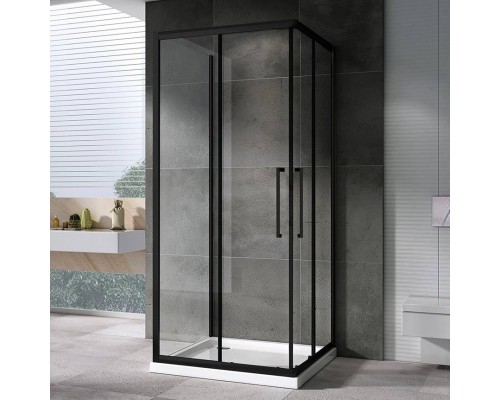 Душевой уголок Abber Schwarzer Diamant AG02090BH-S90B 90x90, профиль черный, стекло прозрачное