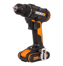 Дрель-шуруповерт аккумуляторная WORX WX100.2, 20В, 2Ач х2, ЗУ 0,4А, сумка