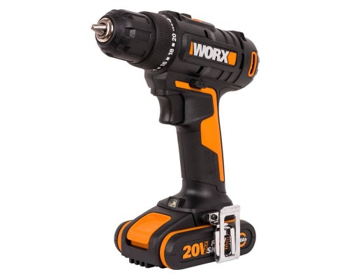 Дрель-шуруповерт аккумуляторная WORX WX100.2, 20В, 2Ач х2, ЗУ 0,4А, сумка