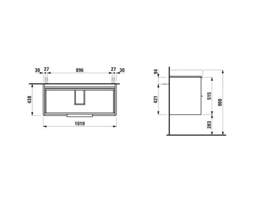 Laufen Base Тумба подвесная 101х44х53см., с раковиной, 1 отв., 2 ящика, цвет: белый матовый. 8.1396.6.000.104.1, 4.0245.2.110.260.1 Laufen Base Тумба подвесная 101х44х53см., с раковиной, 1 отв., 2 ящика, цвет: белый матовый. 8.1396.6.000.104.1, 4.0245.2.110.260.1