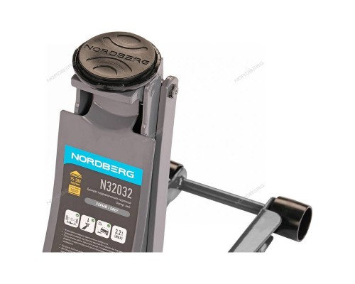 Домкрат подкатной  супернизкий подхват, педаль NORDBERG N32032G 3,2 т
