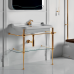 Kerasan Waldorf Консоль с раковиной 100х55см, на 1 отв, напольная, цвет: консоли: oro (золото). 4142K1bi/cr*1,  9196K2oro,  811391oro