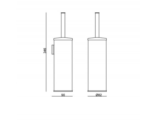 Carimali ilTondo Подвесной ёршик для унитаза, цвет: хром. 99105-CR