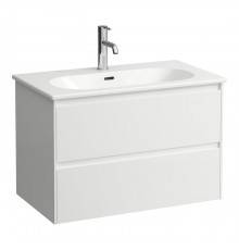 Laufen Lua База подвесная 80х45хh52см., с раковиной, с 1 отв., 2 ящика, цвет: белый матовый. 8.6008.7.260.104.1