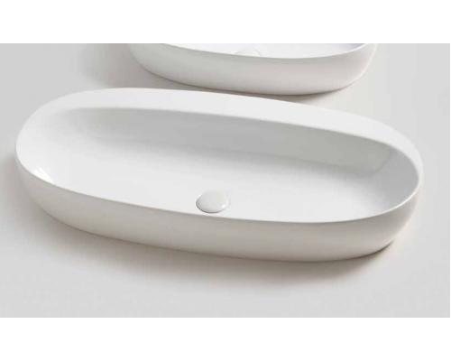 Azzurra Elegance Circle Раковина накладная, 90x44xH14 см, 1 отв., без перелива, цвет: Bianco lucido. ELLA090440CMBI/(ECI90M bi)*1 Azzurra Elegance Circle Раковина накладная, 90x44xH14 см, 1 отв., без перелива, цвет: Bianco lucido. ELLA090440CMBI/(ECI90M bi)*1
