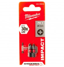 Бита Milwaukee SHOCKWAVE PH1х25 (2шт.)(850)