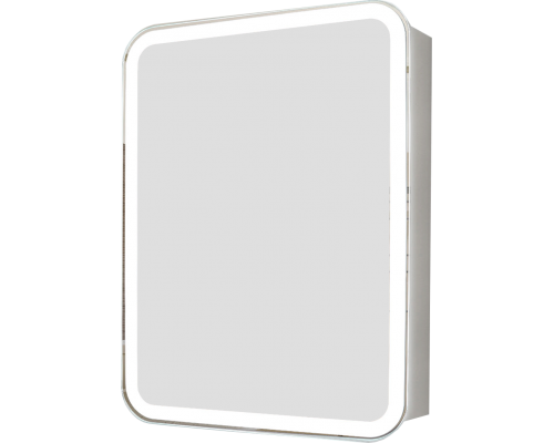 Зеркало-шкаф STWORKI Алта 60 с LED подсветкой и часами, с розеткой, левое