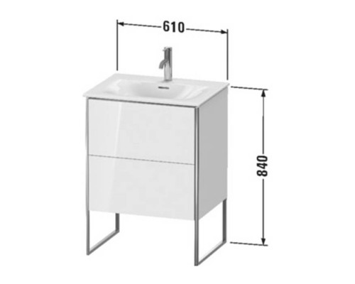 Duravit XSquare Тумба с раковиной 61х59.2x47.8см., напольная, 2 яшика, встроенные ножки с регулировкой по высоте, цвет: Flannel Grey SaM. XS452209090, 23446300001 Duravit XSquare Тумба с раковиной 61х59.2x47.8см., напольная, 2 яшика, встроенные ножки с регулировкой по высоте, цвет: Flannel Grey SaM. XS452209090, 23446300001