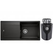 Комплект Мойка Blanco Zia XL 6S 526024 черная + Измельчитель KUCHENSTERN Muhle