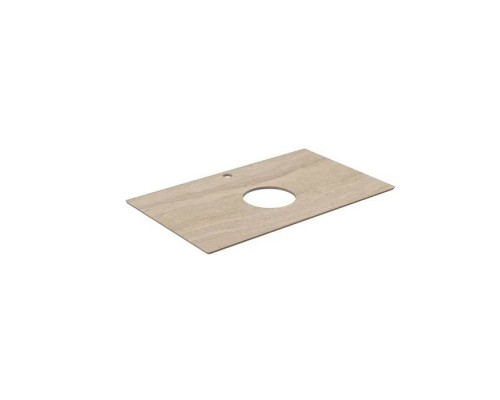 Kerama Marazzi Столешница из керамогранита для накладных раковин Риальто 80см, с 1 отв., цвет: бежевый натуральный. PL1.SG560420R\80 Kerama Marazzi Столешница из керамогранита для накладных раковин Риальто 80см, с 1 отв., цвет: бежевый натуральный. PL1.SG560420R\80