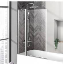 Шторка на ванну BelBagno Uno V-11-80/150-C-Cr стекло прозрачное