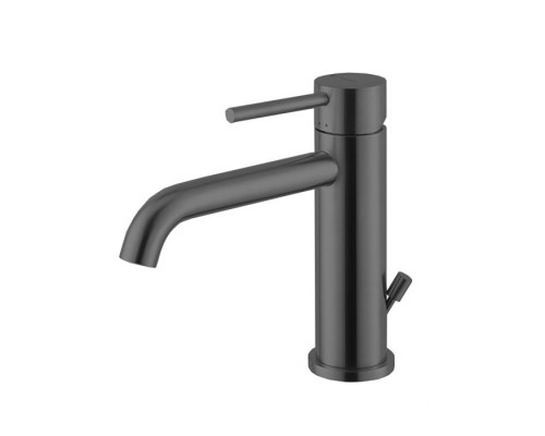 Newform X-STEEL 316 Смеситель для раковины на 1 отв., с донный клапаном, излив 14.5см., цвет: PVD Brushed gun metal. 69610X.59.064 Newform X-STEEL 316 Смеситель для раковины на 1 отв., с донный клапаном, излив 14.5см., цвет: PVD Brushed gun metal. 69610X.59.064