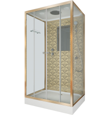 Душевая кабина Niagara Luxe 7772QG 120х90, золото