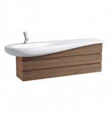 Laufen Alessi One Тумба с раковиной, 160х50см, с 2 выдвиж. ящиками, подвесная, покрытие LLC, цвет: орех/белый. 4.2436.0.097.630.1,  8.1497.1.400.104.1