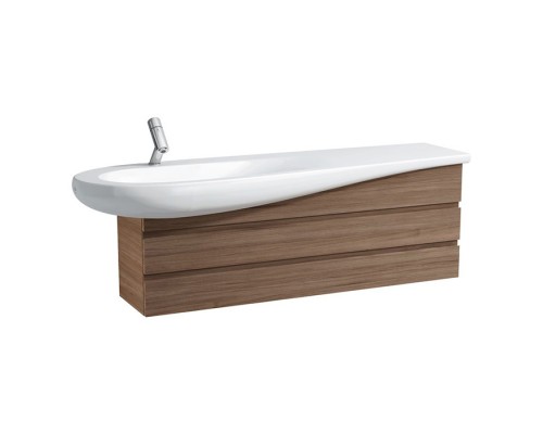 Laufen Alessi One Тумба с раковиной, 160х50см, с 2 выдвиж. ящиками, подвесная, покрытие LLC, цвет: орех/белый. 4.2436.0.097.630.1, 8.1497.1.400.104.1 Laufen Alessi One Тумба с раковиной, 160х50см, с 2 выдвиж. ящиками, подвесная, покрытие LLC, цвет: орех/белый. 4.2436.0.097.630.1, 8.1497.1.400.104.1