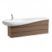 Laufen Alessi One Тумба с раковиной, 160х50см, с 2 выдвиж. ящиками, подвесная, покрытие LLC, цвет: орех/белый. 4.2436.0.097.630.1, 8.1497.1.400.104.1