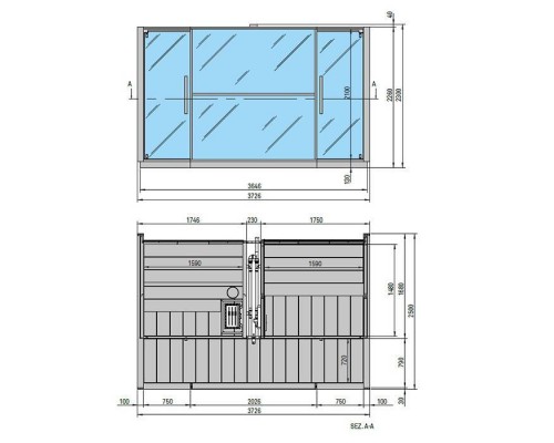 Effegibi Logica Spa СаунаХаммам 373x171х217см, пристенная, цвет: Soft Sand. LO 41 01 0001 Effegibi Logica Spa СаунаХаммам 373x171х217см, пристенная, цвет: Soft Sand. LO 41 01 0001