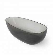 Dea Design Modern Ванна 180x90x57см., отдельностоящая, Glasstek, прозрачная смола, цвет: Smoky Black R4. DD8608 1800 R4