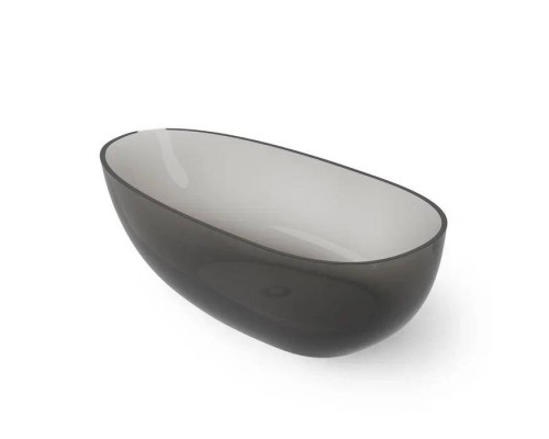 Dea Design Modern Ванна 180x90x57см., отдельностоящая, Glasstek, прозрачная смола, цвет: Smoky Black R4. DD8608 1800 R4 Dea Design Modern Ванна 180x90x57см., отдельностоящая, Glasstek, прозрачная смола, цвет: Smoky Black R4. DD8608 1800 R4